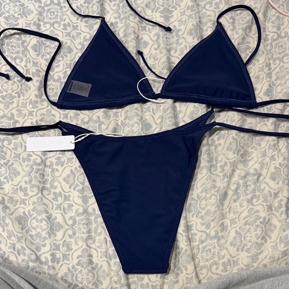 Bright Swimwear Navy Triangle Bikini Set - Picture 3 of 4